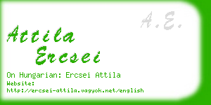 attila ercsei business card